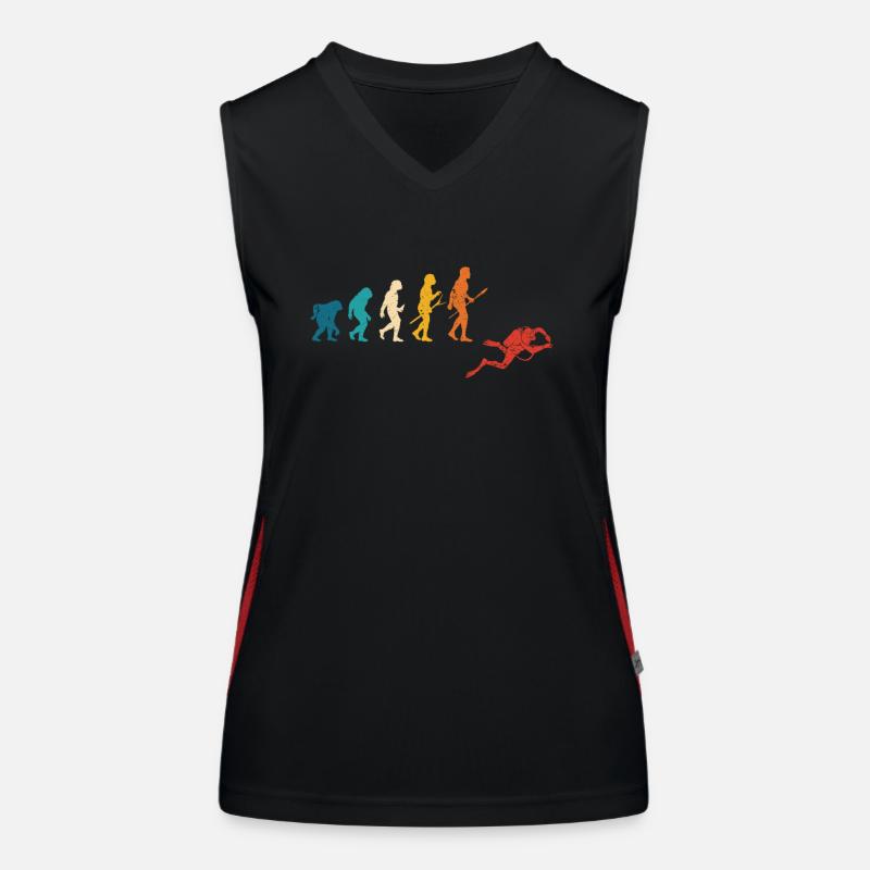 Évolution du plongeur drôle de plongeur Débardeur respirant contrasté Femme