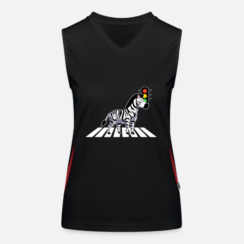 Zebra Funktionelles Kontrast-Tank Top für Frauen