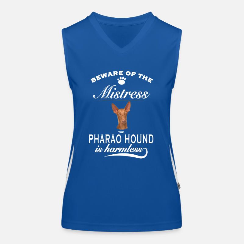 Beware of the mistress, harmless Pharaoh Hound Women's Functional Contrast Tank Top