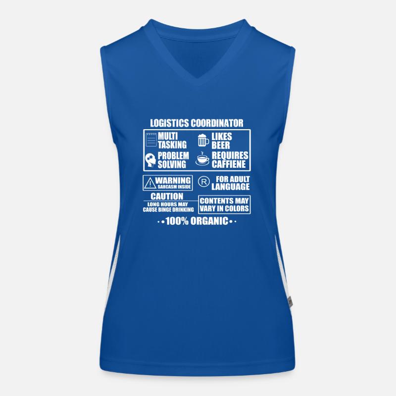 Funny logistics coordinator outfit Women's Functional Contrast Tank Top