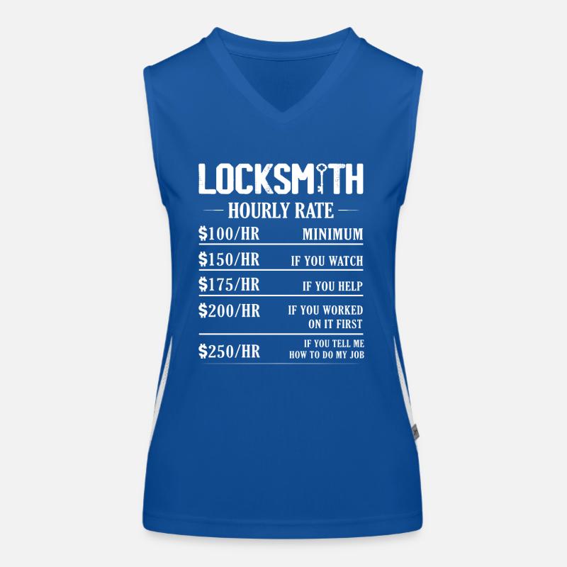 Serrurier Hourly Rate Pick Locks Lockpicker Débardeur respirant contrasté Femme