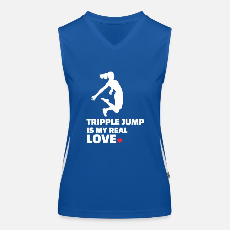 Ich Liebe Dreisprung Funktionelles Kontrast-Tank Top für Frauen