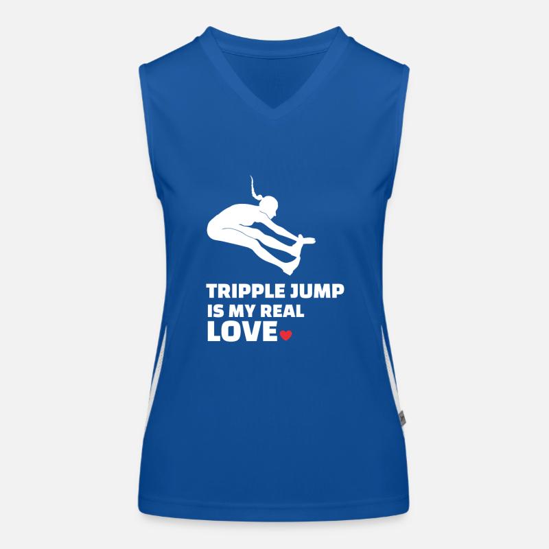 Ich Liebe Dreisprung Funktionelles Kontrast-Tank Top für Frauen