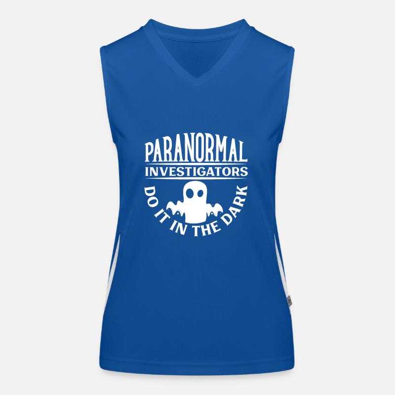 Paranormal Research Halloween Ghost Hunter Women's Functional Contrast Tank Top