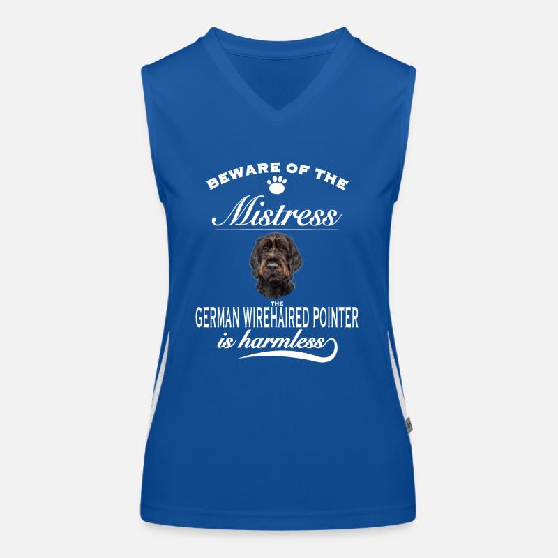Beware of the mistress harmless Wirehaired Pointer Funktionelles Kontrast-Tank Top für Frauen