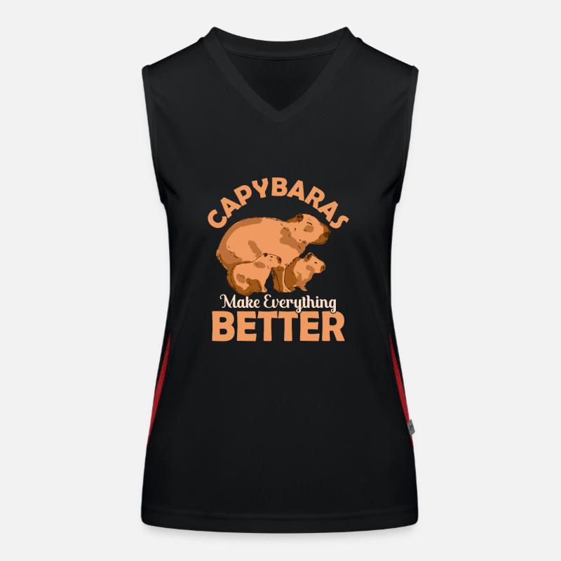 Capybaras Make Everything Better Capibara Owner Ma Funktionelles Kontrast-Tank Top für Frauen