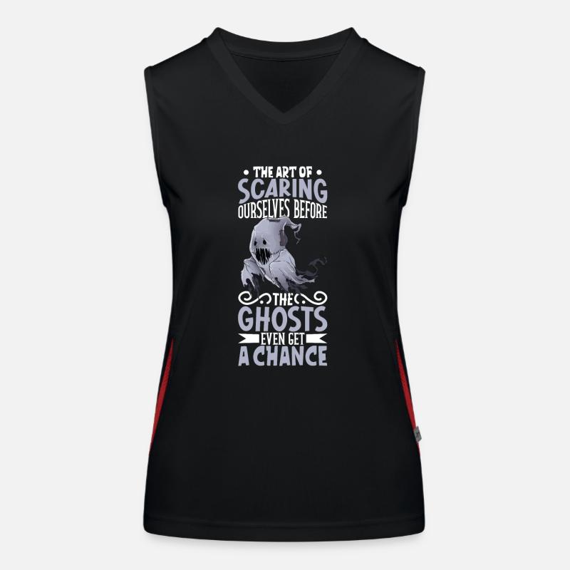 Paranormal Research Halloween Ghost Hunter Women's Functional Contrast Tank Top