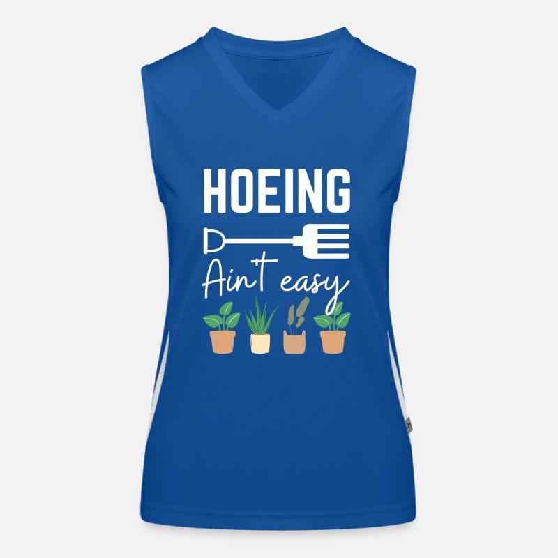 Hacken ist ein einfacher lustiger Gärtnerspruch Funktionelles Kontrast-Tank Top für Frauen