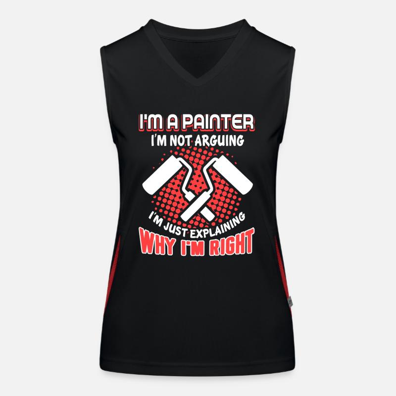 Painter Painter I'm Right Not Arguing Women's Functional Contrast Tank Top