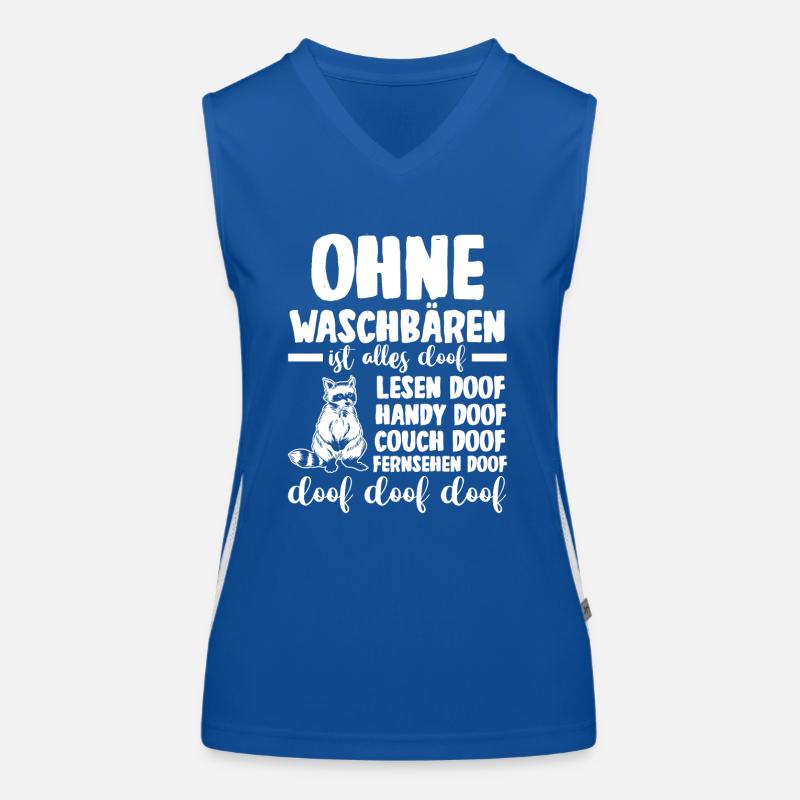 Tiermotiv Waschbär Funktionelles Kontrast-Tank Top für Frauen