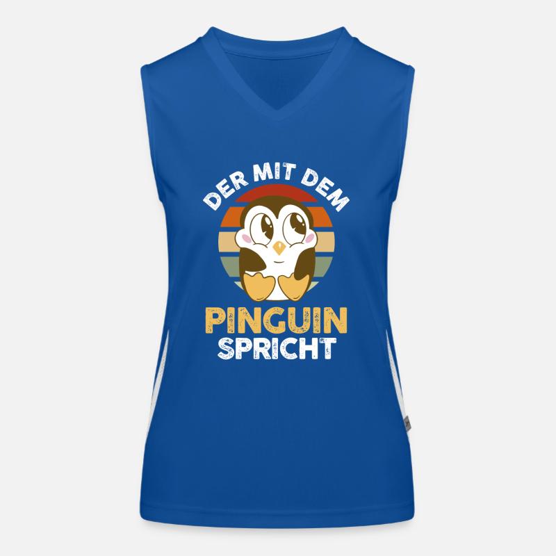 Tiermotiv Pinguin Funktionelles Kontrast-Tank Top für Frauen