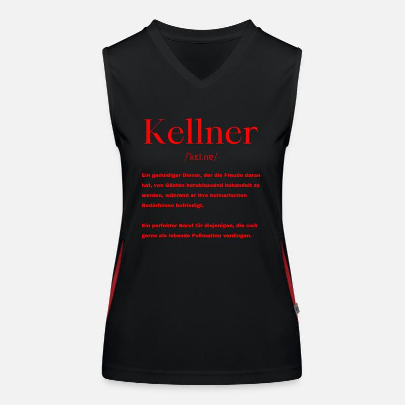 Kellner Definition Funktionelles Kontrast-Tank Top für Frauen