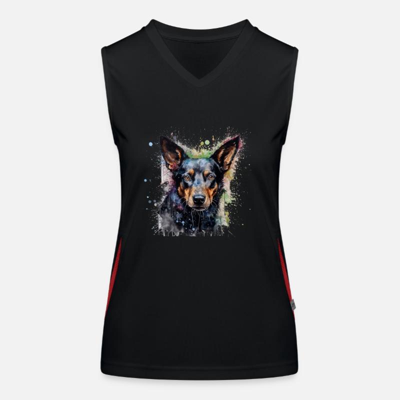 Australian Kelpie Women's Functional Contrast Tank Top