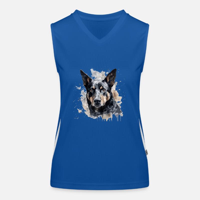 Australian Kelpie Funktionelles Kontrast-Tank Top für Frauen