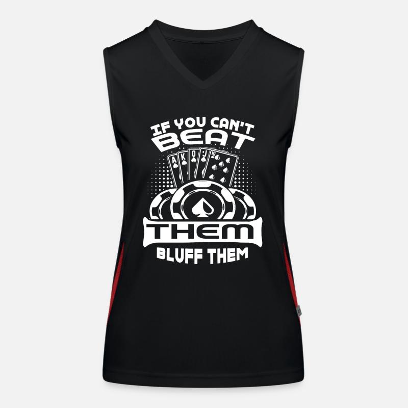 Poker Poker Player Bluff Them Women's Functional Contrast Tank Top