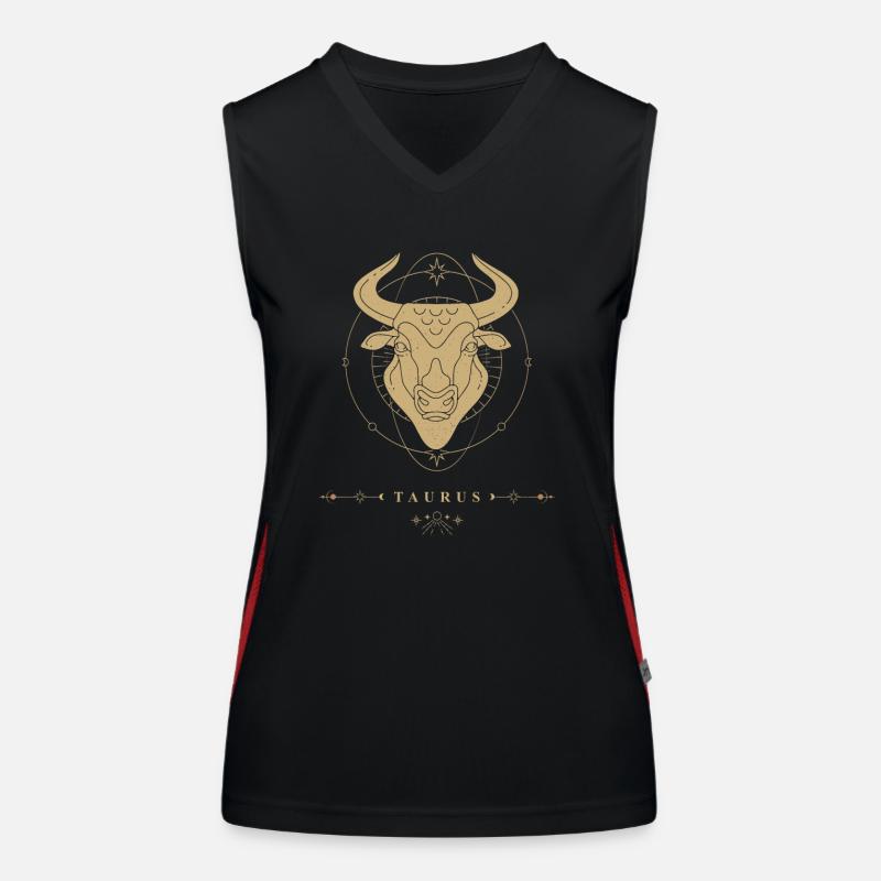 Stier Sternzeichen Funktionelles Kontrast-Tank Top für Frauen