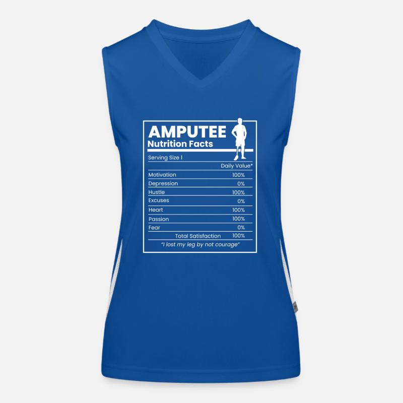 Cadeau de prothèse de jambe amputée Débardeur respirant contrasté Femme