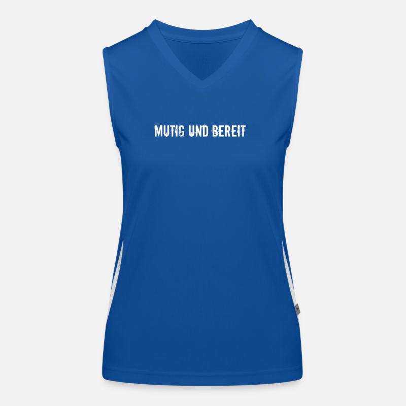 Feuerwehr - Mutig und bereit Funktionelles Kontrast-Tank Top für Frauen