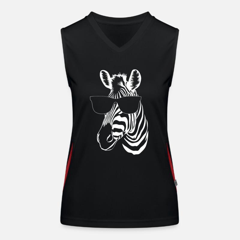 Zebra Funktionelles Kontrast-Tank Top für Frauen