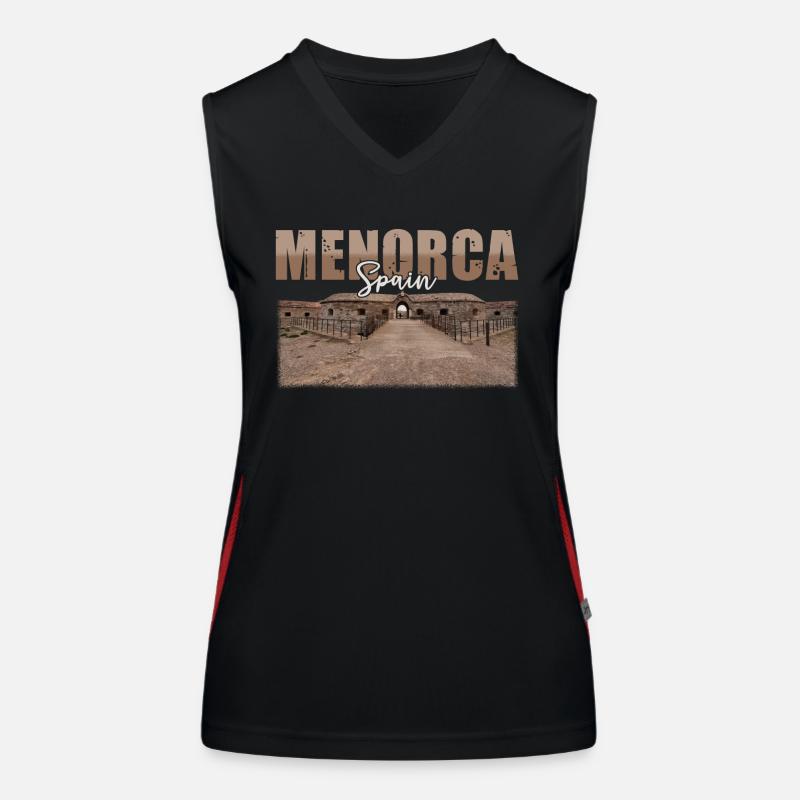 Menorca Spain Souvenir Women's Functional Contrast Tank Top