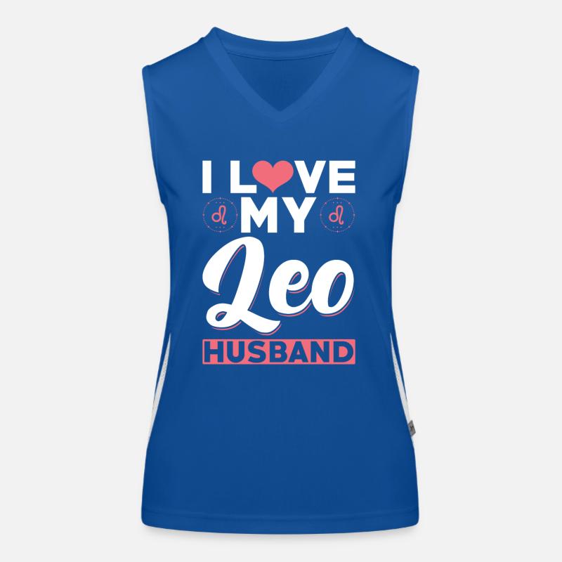 Ich Liebe meinen Löwe Ehemann Funktionelles Kontrast-Tank Top für Frauen