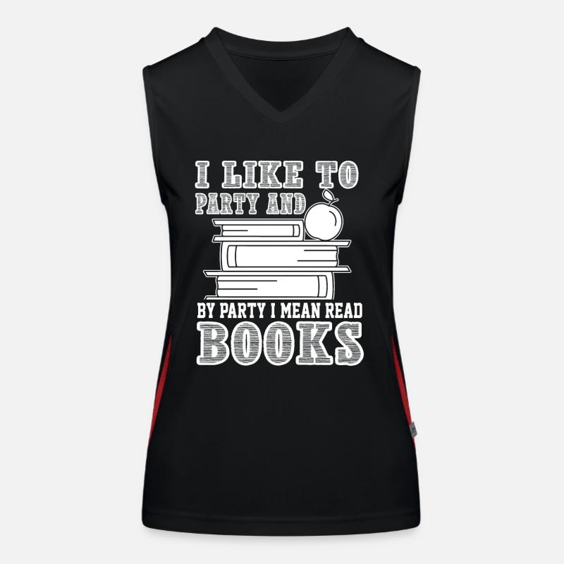 Book I Like Read Books Women's Functional Contrast Tank Top