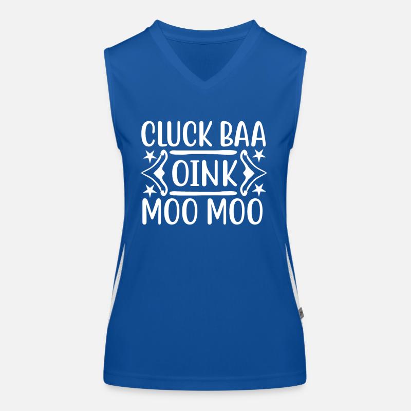 Gackern Baa Oink Muh Muh - Funktionelles Kontrast-Tank Top für Frauen