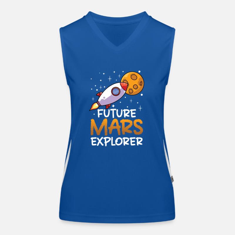 Future Mars Explorer Planet Astronaut Women's Functional Contrast Tank Top