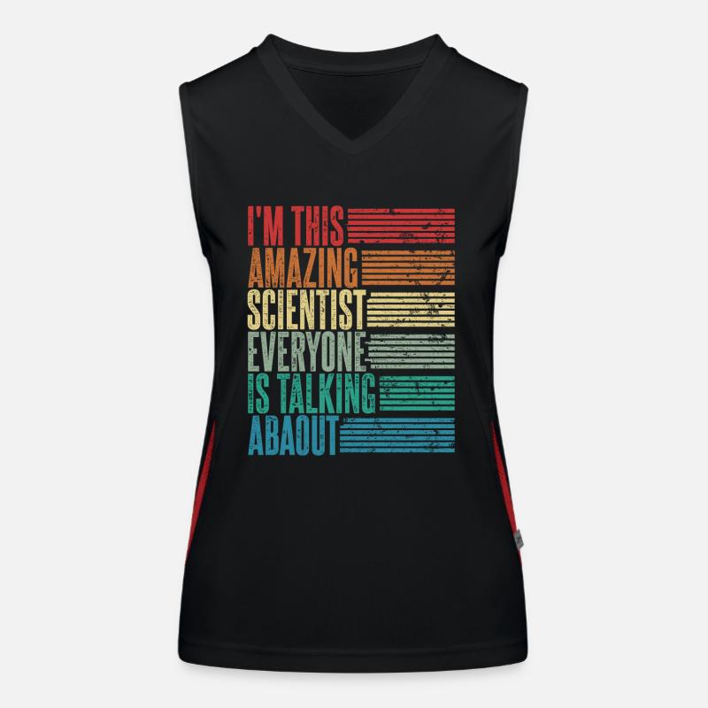 Scientist Scientist Gift Retro Women's Functional Contrast Tank Top