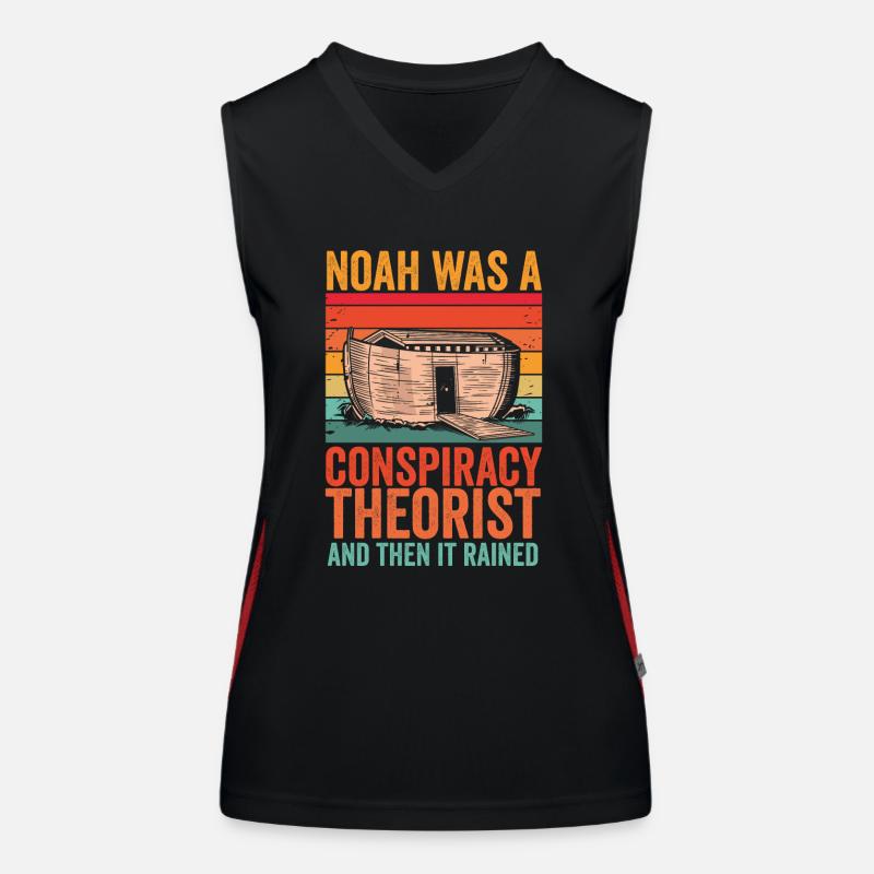 Noah war ein Verschwörungstheoretiker und es regnete Funktionelles Kontrast-Tank Top für Frauen