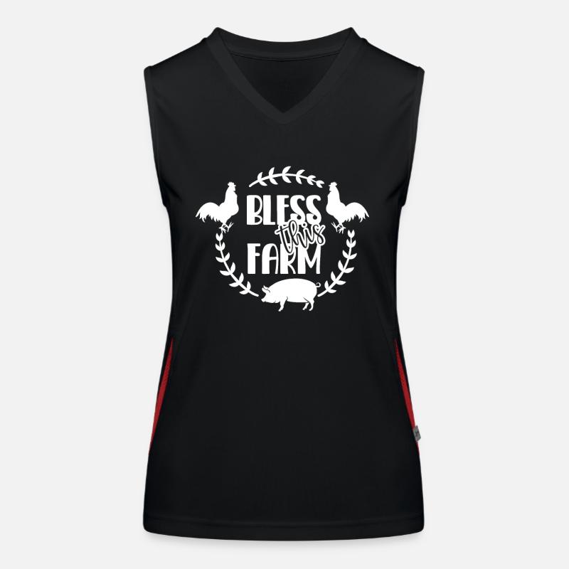 Bless This Farm 2 - Women's Functional Contrast Tank Top