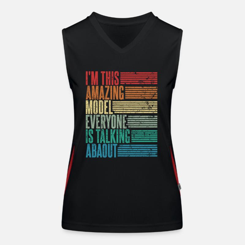 Vintage Mannequin Model Geschenk Retro Funktionelles Kontrast-Tank Top für Frauen