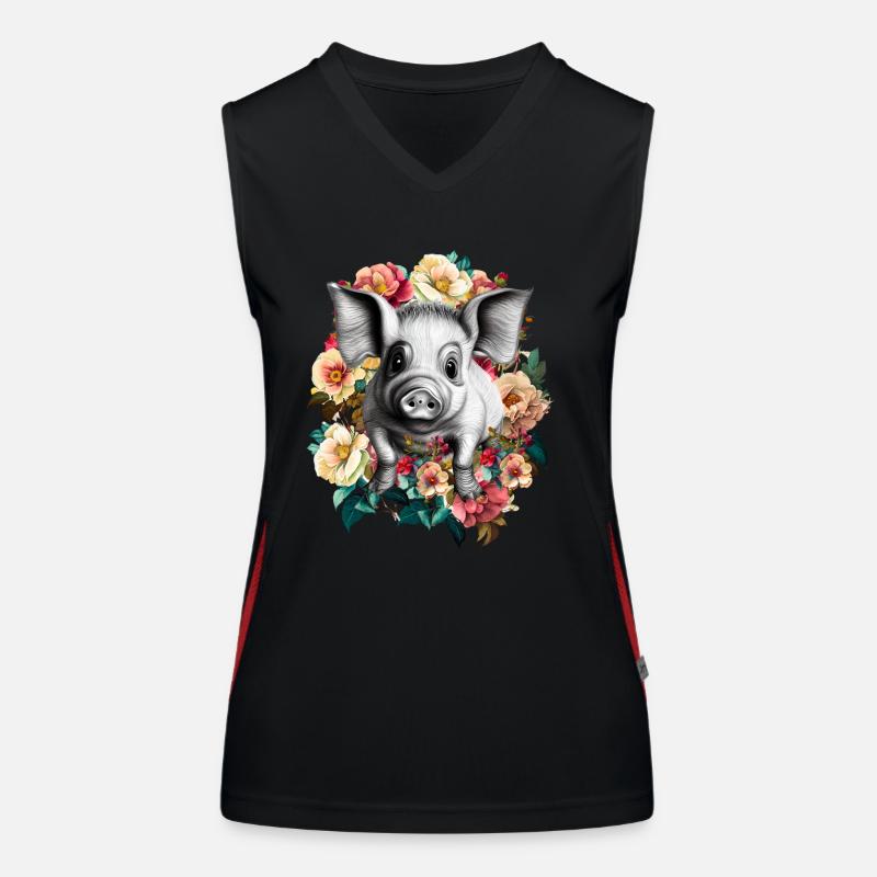 Cochon Débardeur respirant contrasté Femme