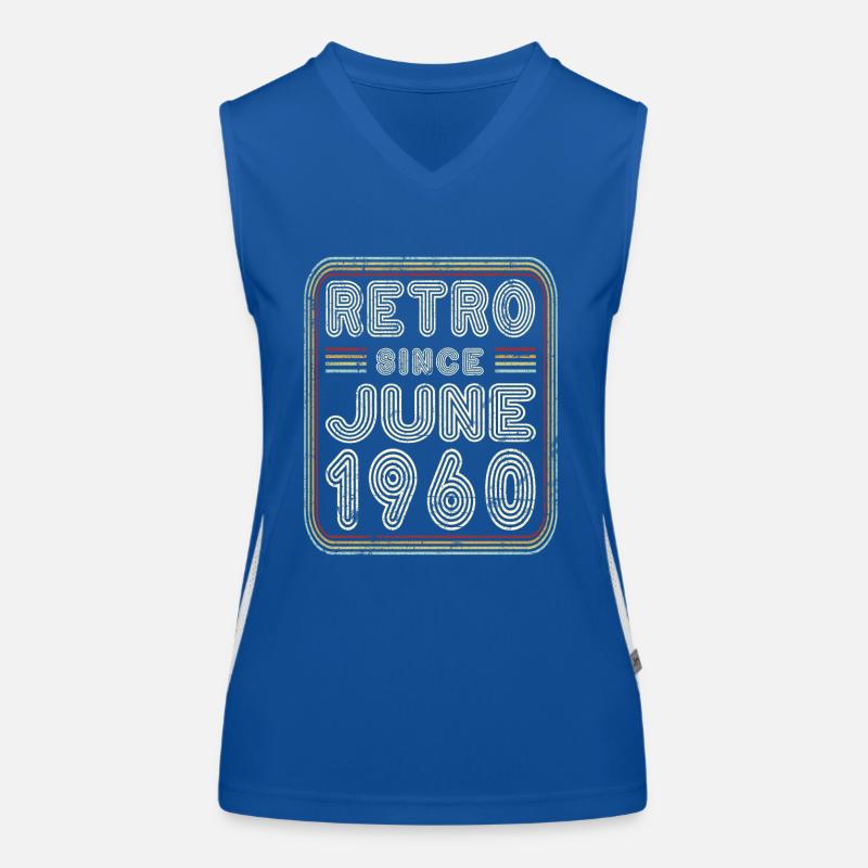 Geburtstag Juni 1960 Retro Geschenk Funktionelles Kontrast-Tank Top für Frauen
