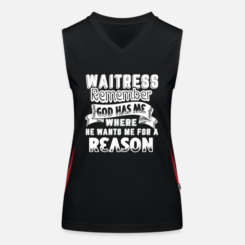 Waitress Waitress For A Reason Women's Functional Contrast Tank Top