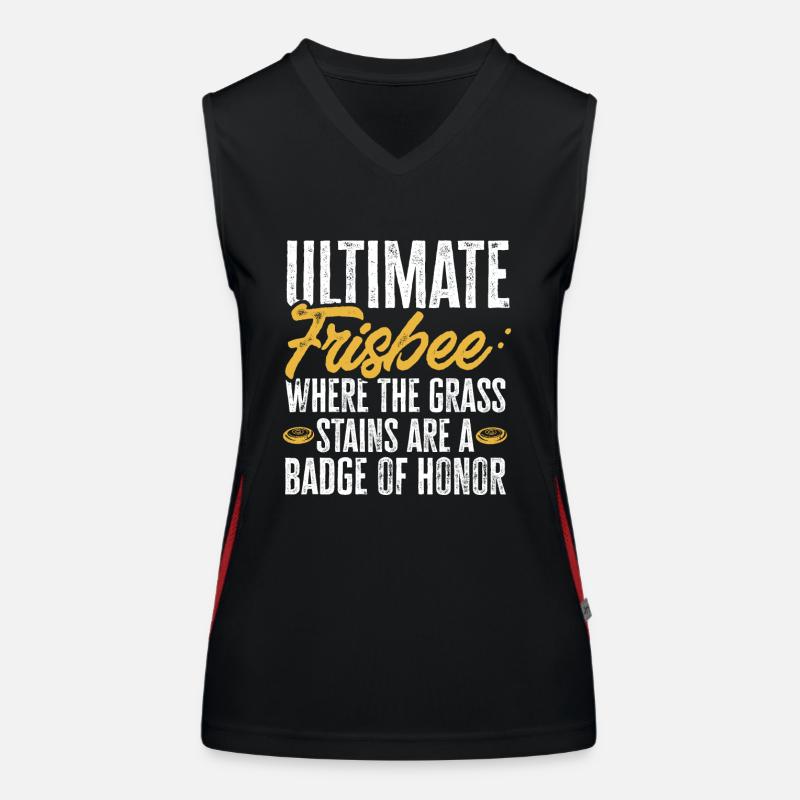 Ultimate Frisbee Throwing Disc Women's Functional Contrast Tank Top