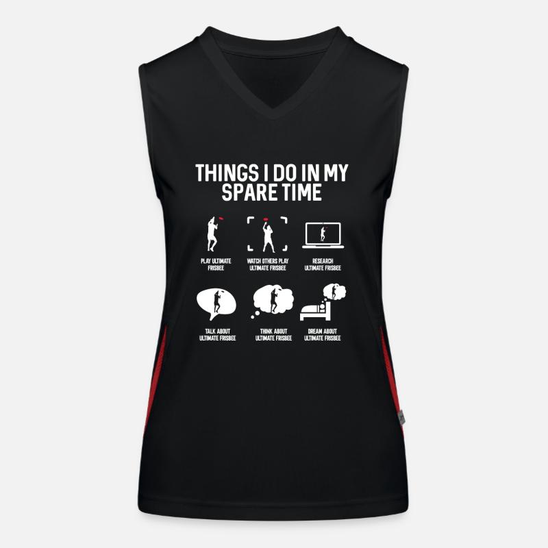Ultimate Frisbee Throwing Disc Women's Functional Contrast Tank Top