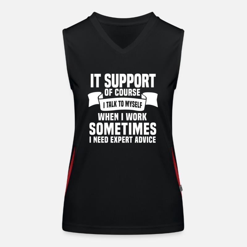 Drôle de cadeau de support informatique Débardeur respirant contrasté Femme