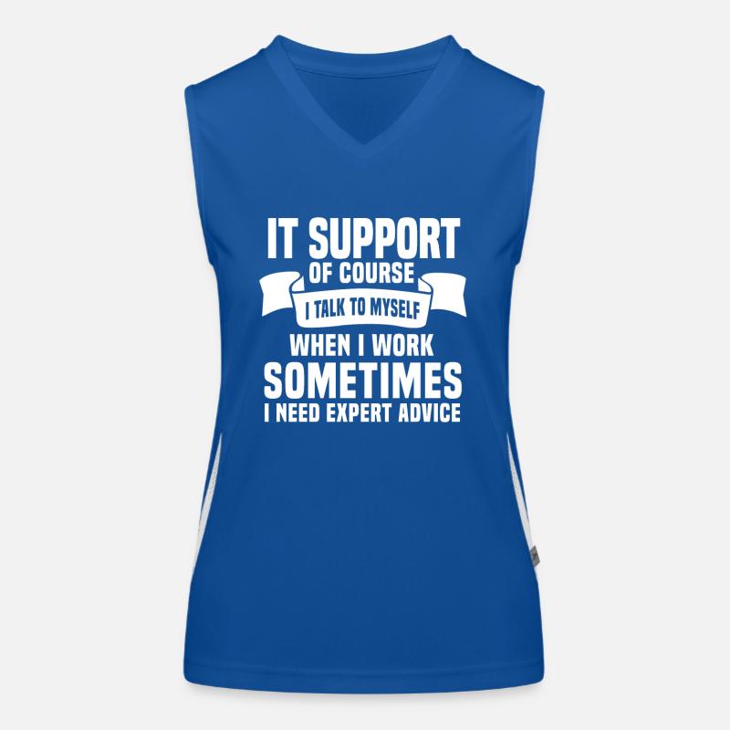 Drôle de cadeau de support informatique Débardeur respirant contrasté Femme