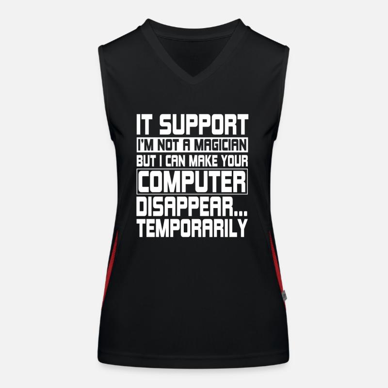 Funny IT Support Computer Engineer Women's Functional Contrast Tank Top