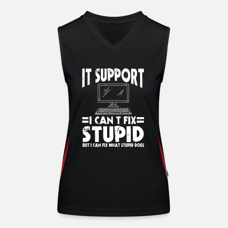 Ironisches IT Support Computer Geschenk Funktionelles Kontrast-Tank Top für Frauen