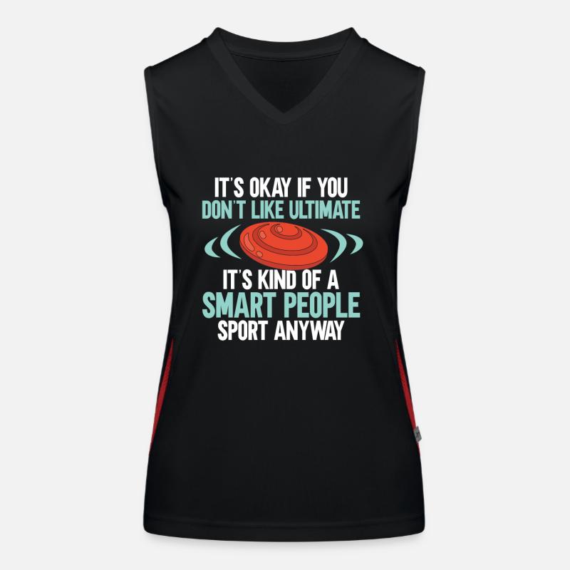 Ultimate Frisbee Throwing Disc Women's Functional Contrast Tank Top