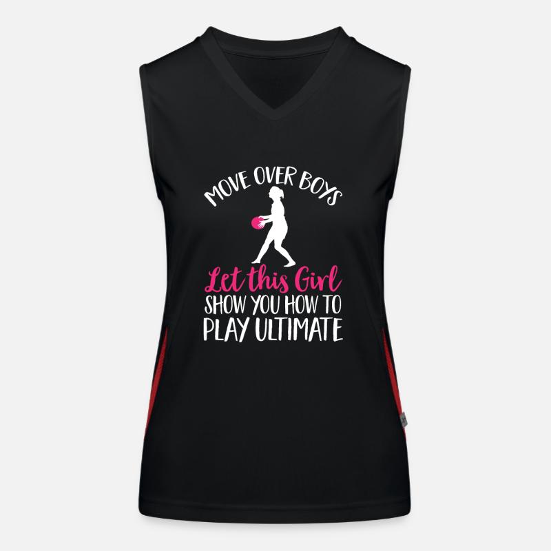 Ultimate Frisbee Throwing Disc Women's Functional Contrast Tank Top