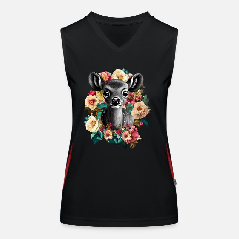 Roe deer Women's Functional Contrast Tank Top