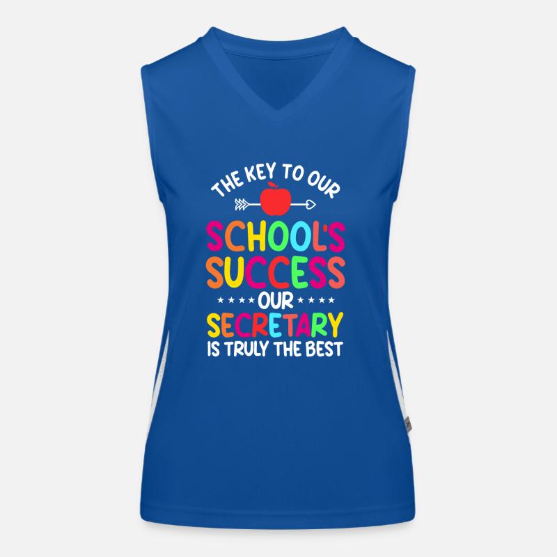 Schulsekretärin Funktionelles Kontrast-Tank Top für Frauen