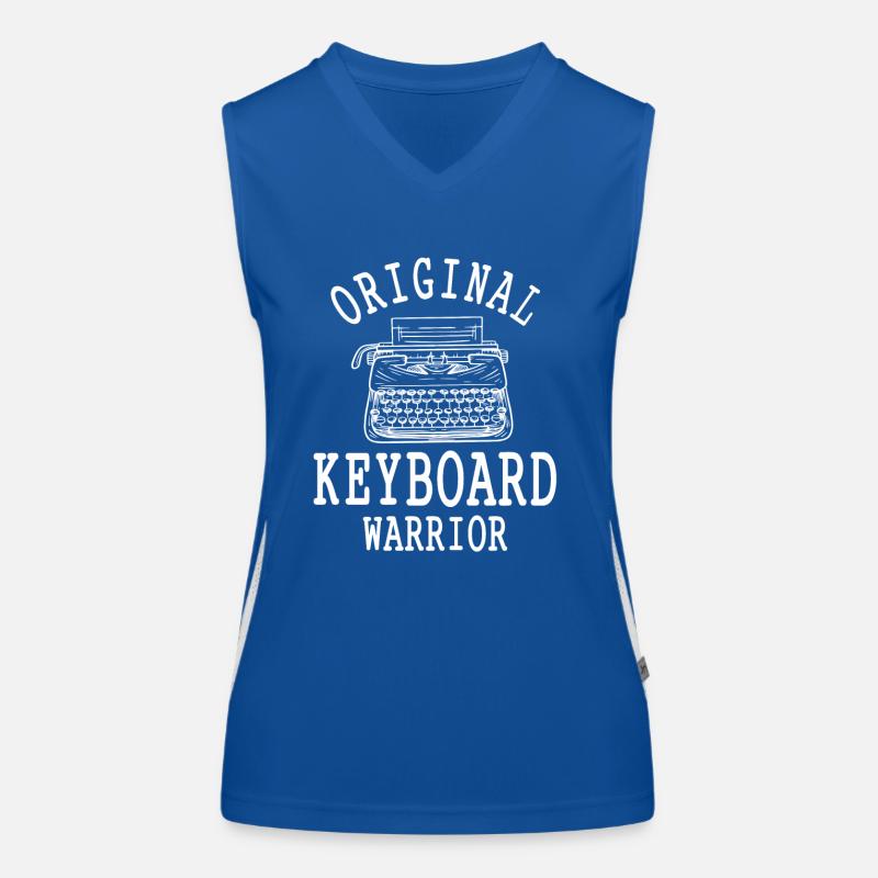 Machine à écrire Original Keyboard Warrior Retro Débardeur respirant contrasté Femme