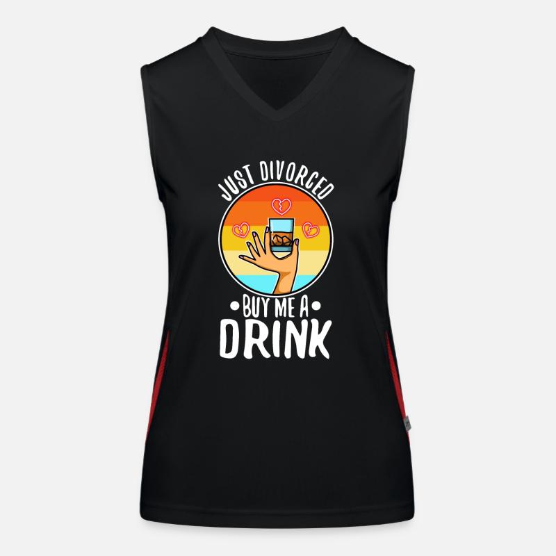Just divorced buy me a drink Funktionelles Kontrast-Tank Top für Frauen