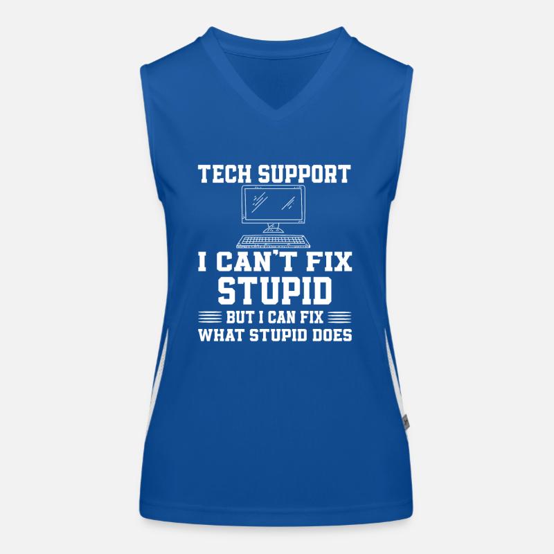 Citation de support technique sarcastique Débardeur respirant contrasté Femme