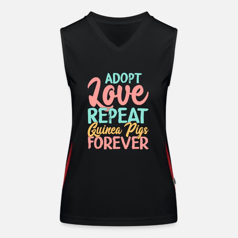 Adopt, Love, Repeat: Guinea Pigs Forever Cavy Love Funktionelles Kontrast-Tank Top für Frauen