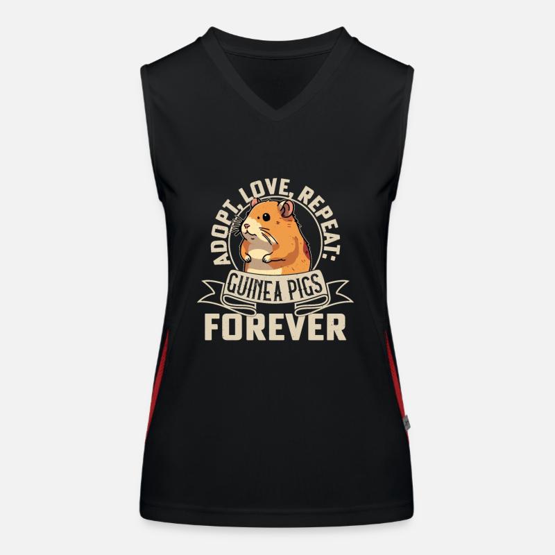 Adopt, Love, Repeat: Guinea Pigs Forever Rodent Ca Funktionelles Kontrast-Tank Top für Frauen